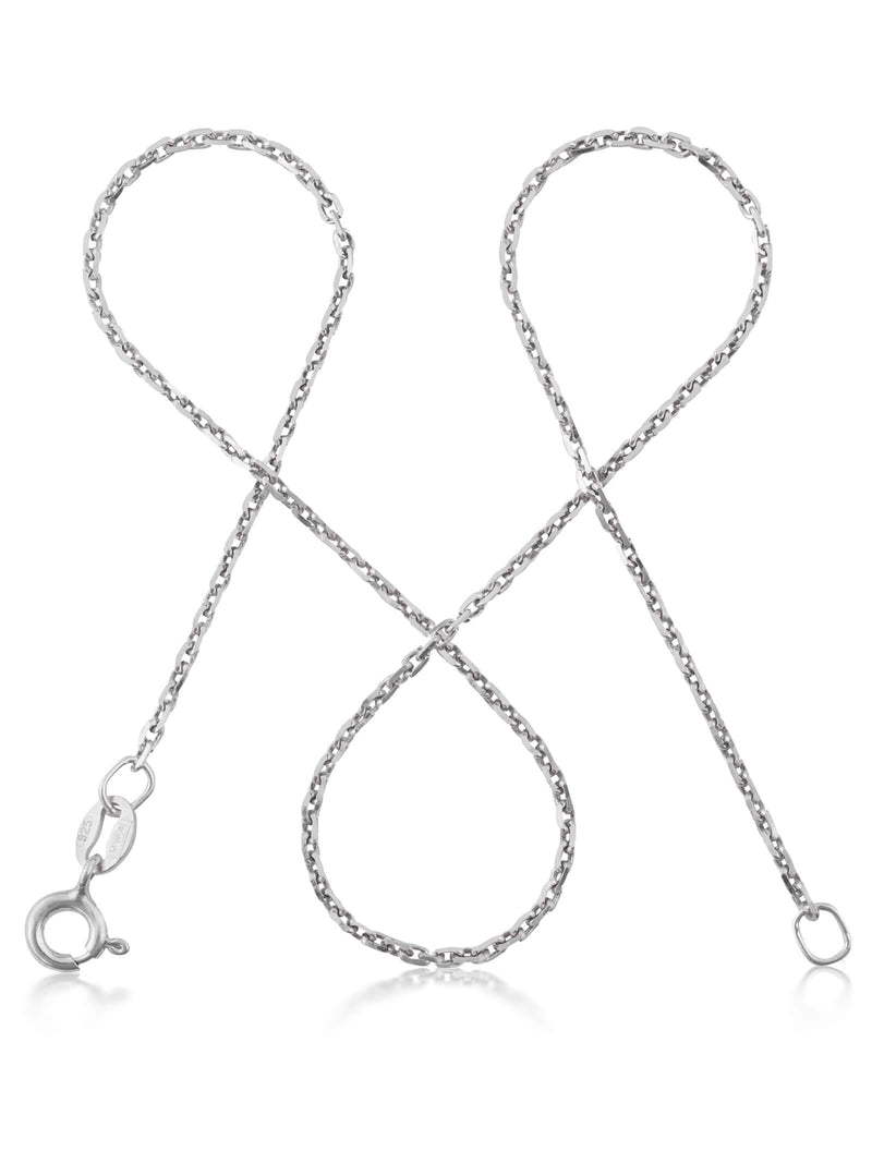 Anchor chain DELICATE Thin Silver Diamond cut