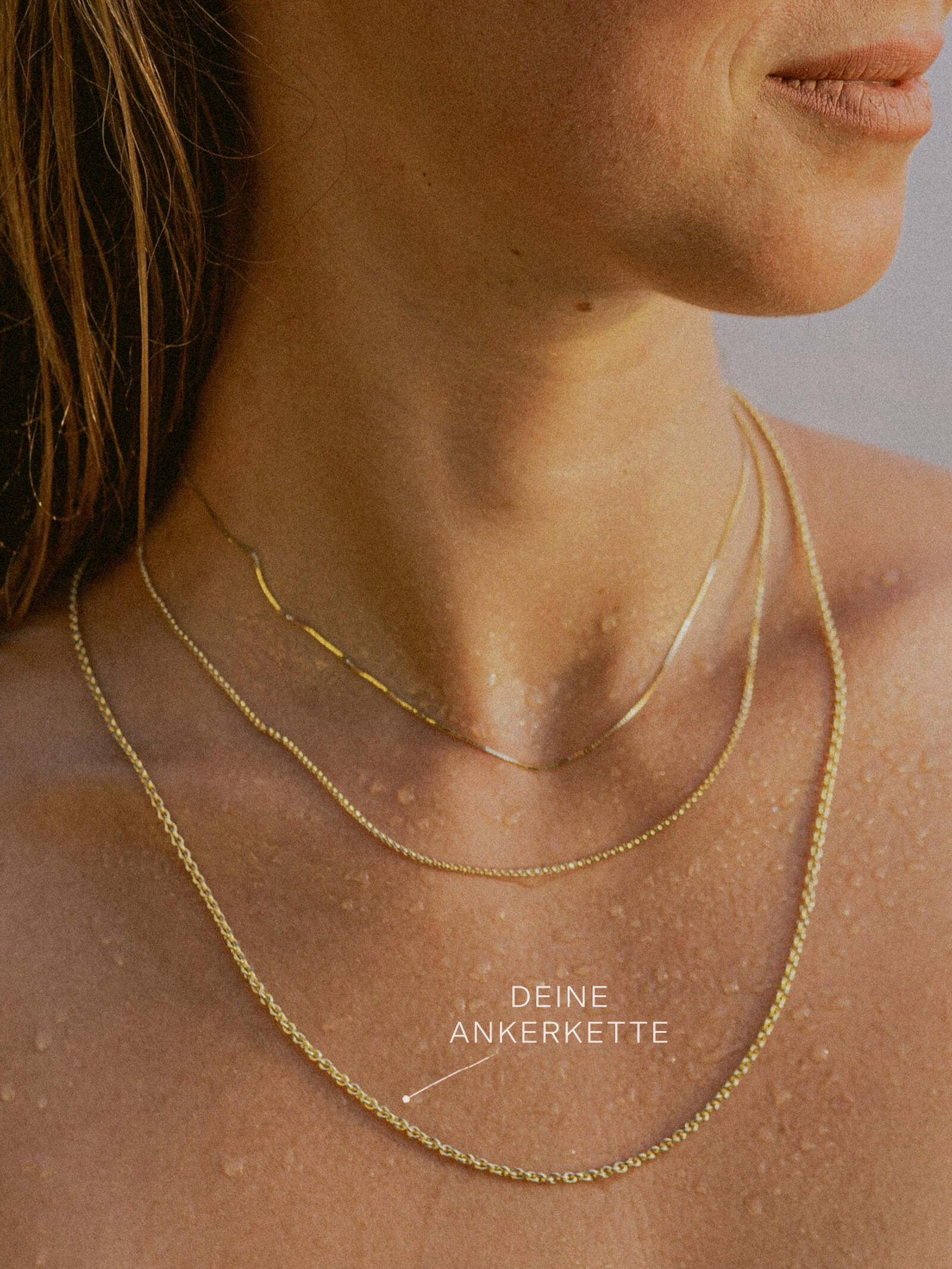 Ankerkette DELICATE Minimalistisch aus 585 Gold (14 Karat)